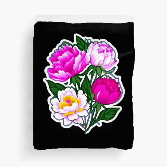 Peony Flower Art Duvet Covers