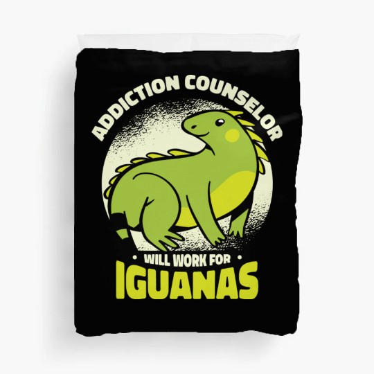 Iguana Lizard Addiction Reptile Iguana Lover Duvet Covers