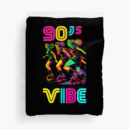 90s Vibe - I Love The 90s - Retro 90s Neon Duvet Covers