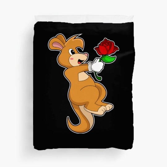 Kangaroo With Flower Duvet Covers