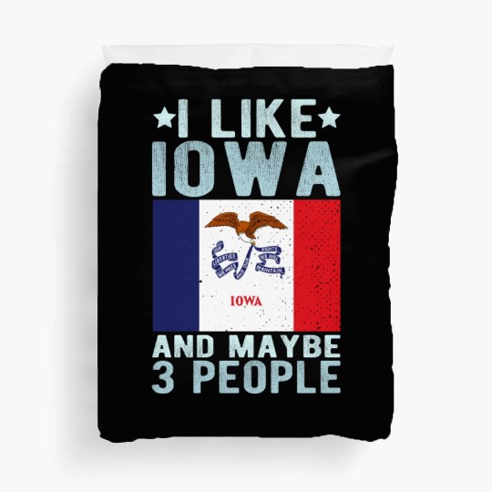 Iowa Flag US State Duvet Covers