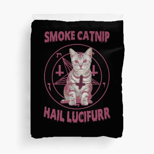 Smoke Catnip Hail Lucifurr Duvet Covers