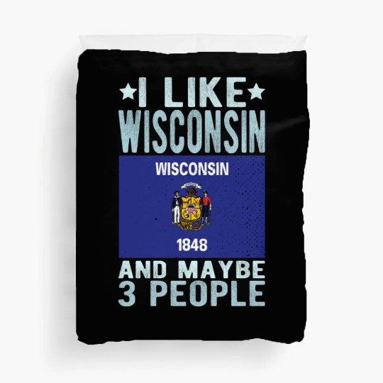 Wisconsin Flag US State Duvet Covers