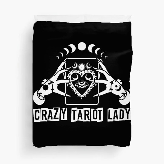 Divination Crazy Tarot Lady Crystal Ball Tarot Duvet Covers