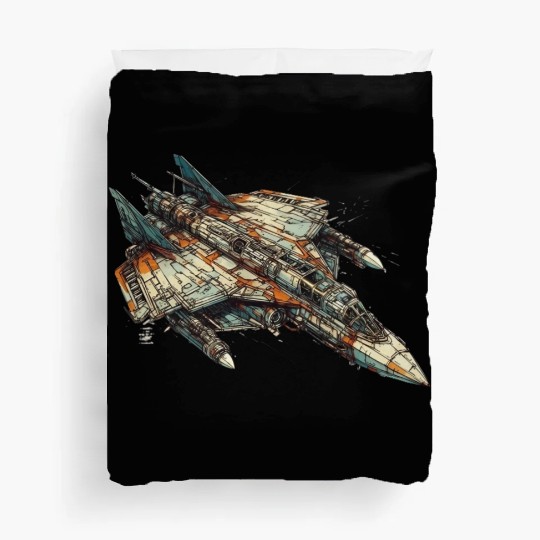 Sci fi FIghter jet Duvet Covers