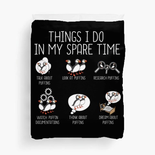 Funny Atlantic Puffin Bird Lover Women Puffin Duvet Covers