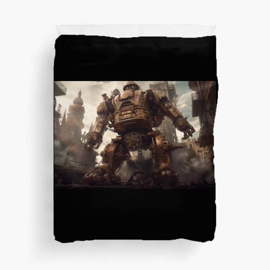 Epic Giant Robot Steampunk style Duvet Covers