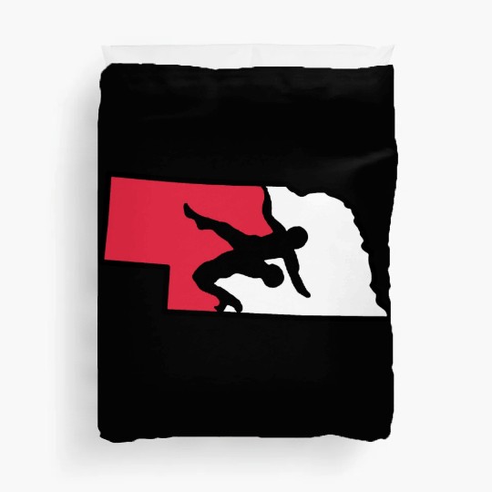 Nebraska Wrestling (State Colors) Duvet Covers
