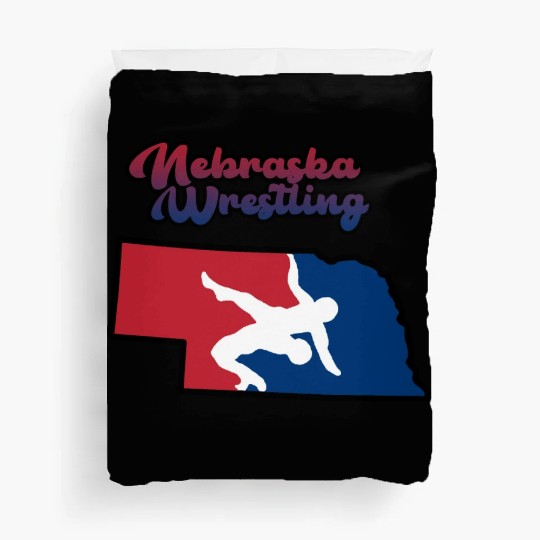 Nebraska Wrestling (USA Colors) Duvet Covers
