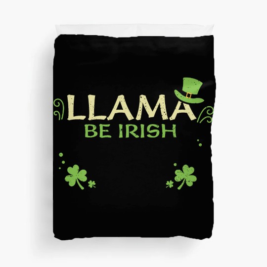 Llama Be Irish - St. Patrick's Day Duvet Covers