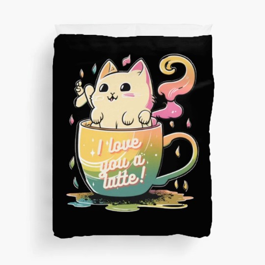 I love you a latte! Duvet Covers