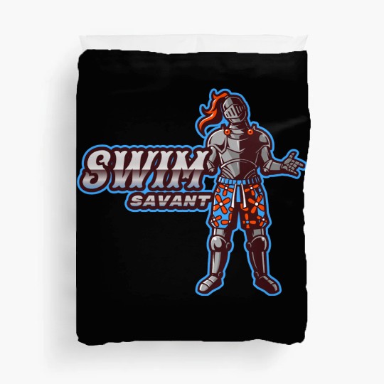 Swim Savant | Knight With Swim Trunks Duvet Covers