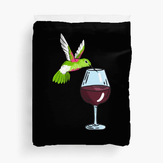 Hummingbird Drinking Wine Birdwatching Hummingbird Duvet Covers