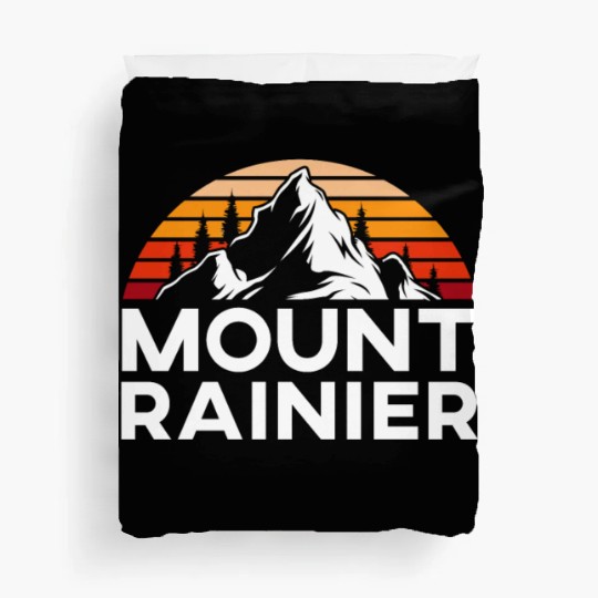 Mount Rainier Mountaineer Summit Sport Hiking Duvet Covers