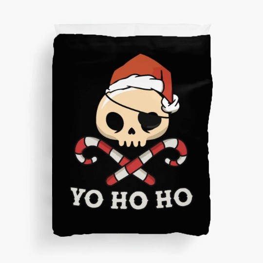 Santa Pirate Funny Christmas - Yo Ho Ho, Pirate Duvet Covers