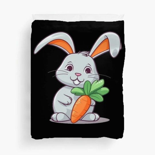 Rabbit Glasses Boys Girls Kids Easter Day Carrot Duvet Covers