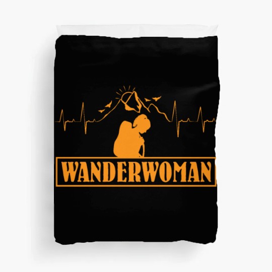 Wanderwoman Mountaineer Wanderlust Hiker Duvet Covers