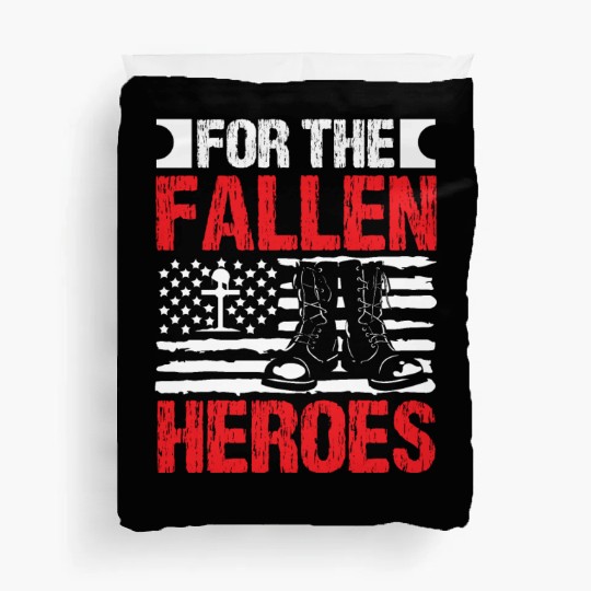 Soldier for fallen heroes military army veteran Duvet Covers
