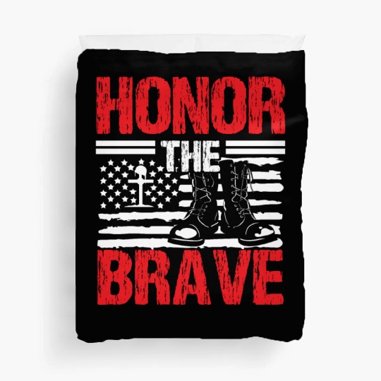 Soldier honor the brave military army veteran Duvet Covers