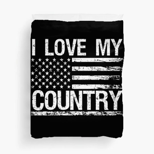 Soldier i love my country military army veteran Duvet Covers