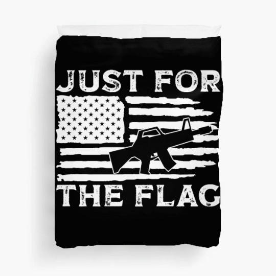 Soldier just for flag military army veteran Duvet Covers