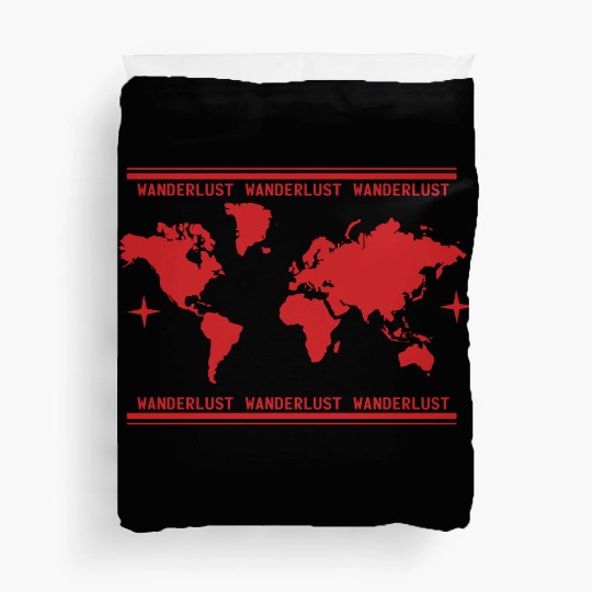 Vacation Explore Holidays World Map Wanderlust Duvet Covers