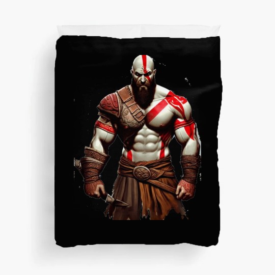 iconic Kratos, the God of War Duvet Covers
