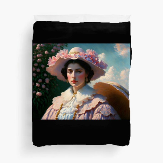 sad woman Duvet Covers