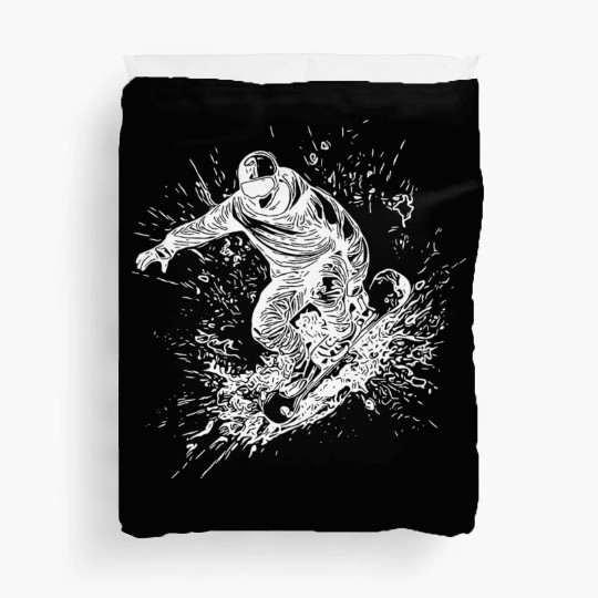 Cool Mountaineering Jump Style Snowboard Move Duvet Covers