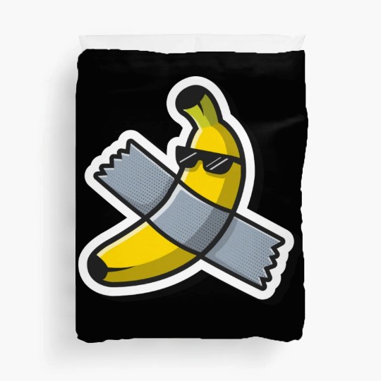 Cute Banana Art Using Glasses Duvet Covers