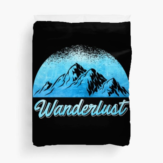 Wanderlust Mountaineer Hiker Summit sport Duvet Covers