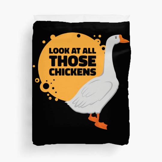 Goose Chickens Farm Animal Cartoon Farmer Duvet Covers
