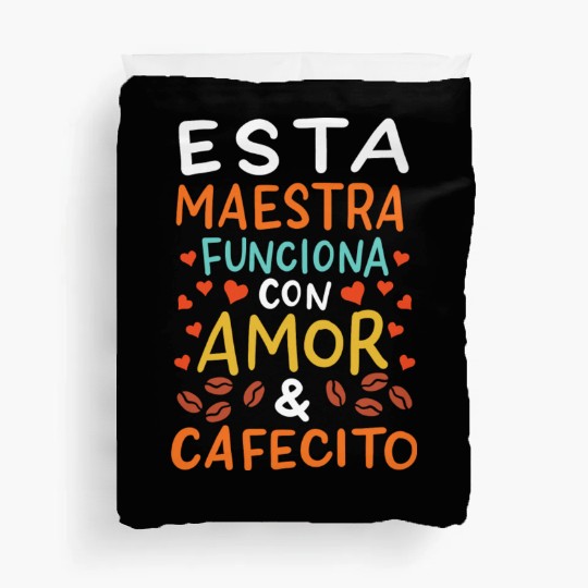 Spanish Teacher Maestra Duvet Covers