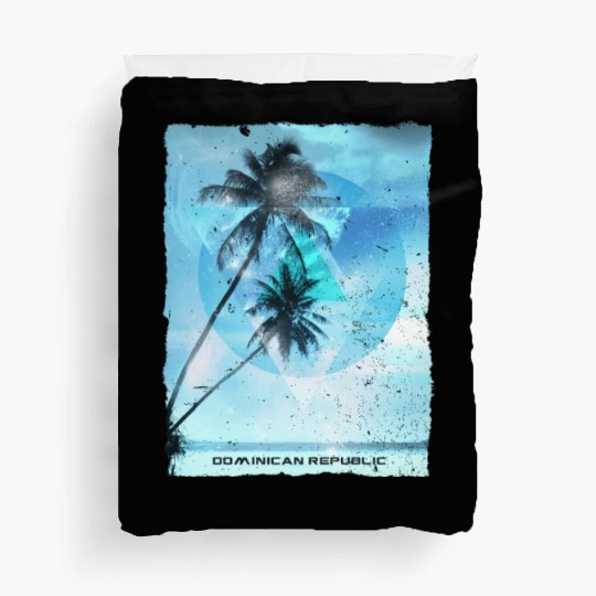 Artistic Dominican Republic Palm Tree Vacation Duvet Covers