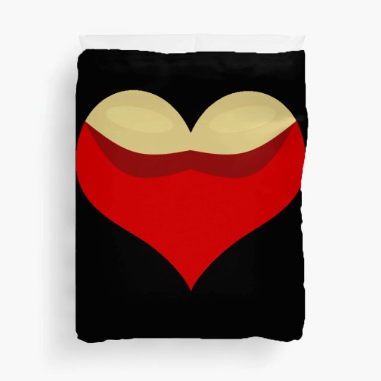 Boobies love heart Duvet Covers