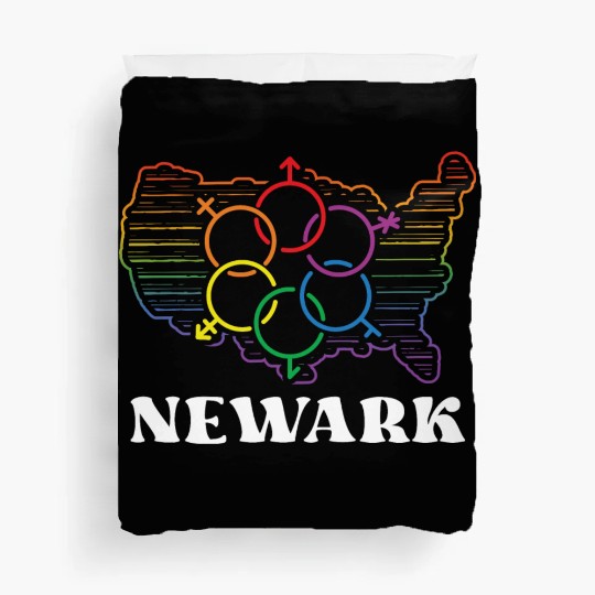 Newark Pride Month Pride Flag LGBT Community LGBTQ Duvet Covers