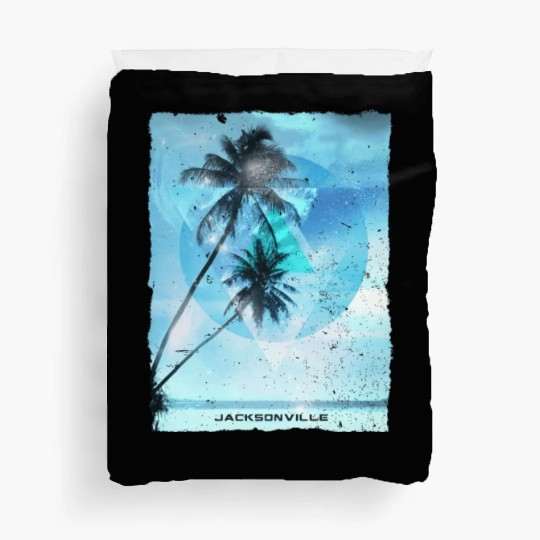 Artistic Jacksonville Florida Palm Tree Vacation Duvet Covers
