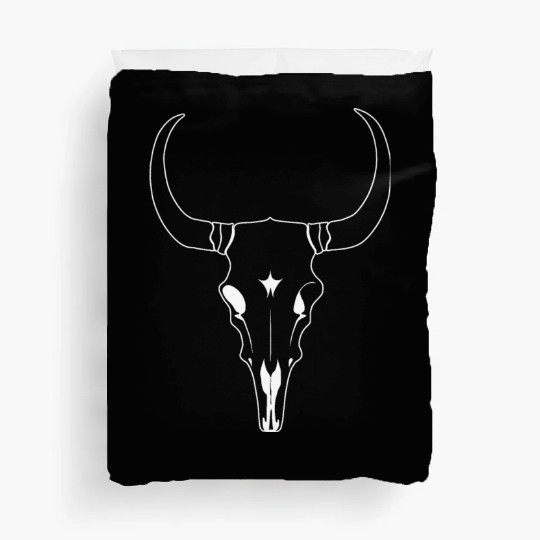 Cattle Skull Cow Skull Rodeo Western Skeleton Duvet Covers