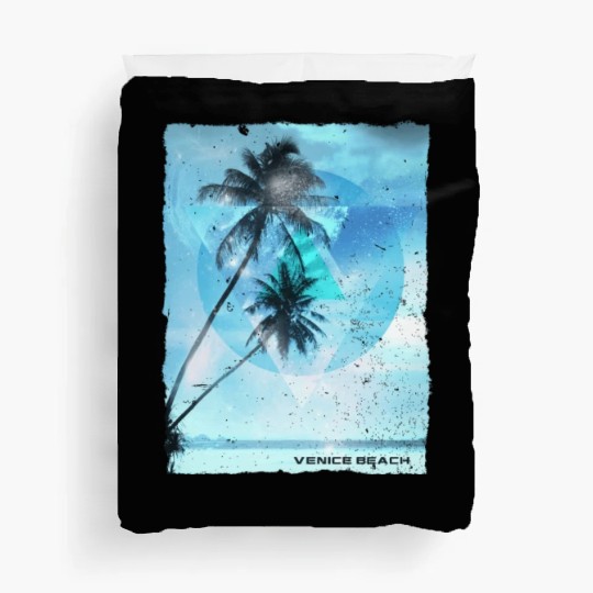 Artistic Venice Beach California Palm Tree Duvet Covers