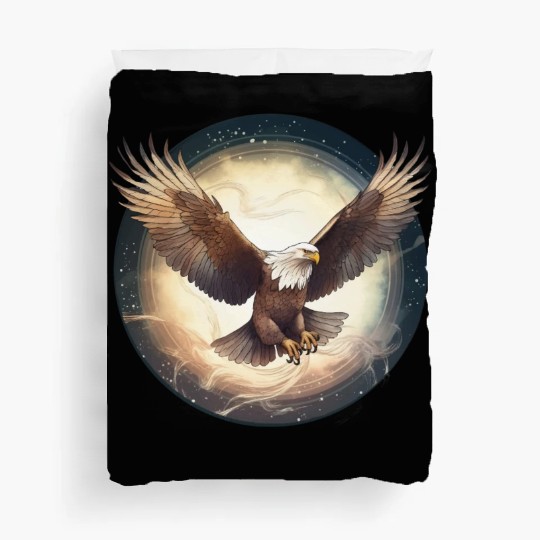 Flying Bald Eagle Duvet Covers
