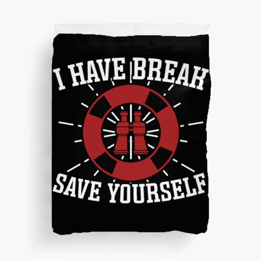 Lifeguard save yourself swimming pool guard Duvet Covers