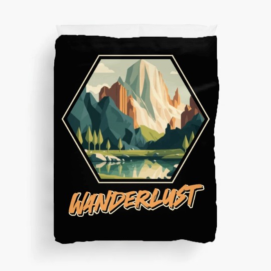 Wanderlust mountaineer hiking mountain love Duvet Covers