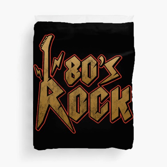 80s Rock Music Genre Eighties Vibe Retro Musician Duvet Covers