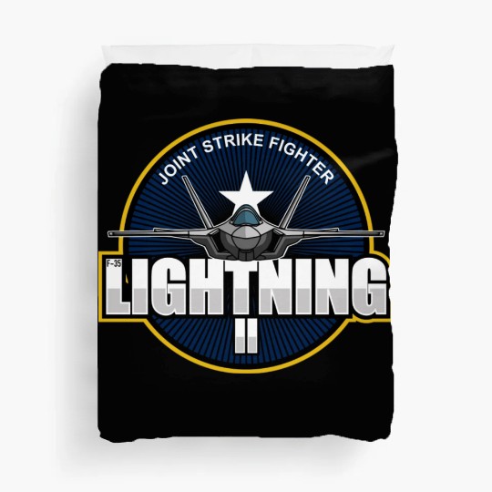 F35 Lightning 2 Patch Small logo red Duvet Covers