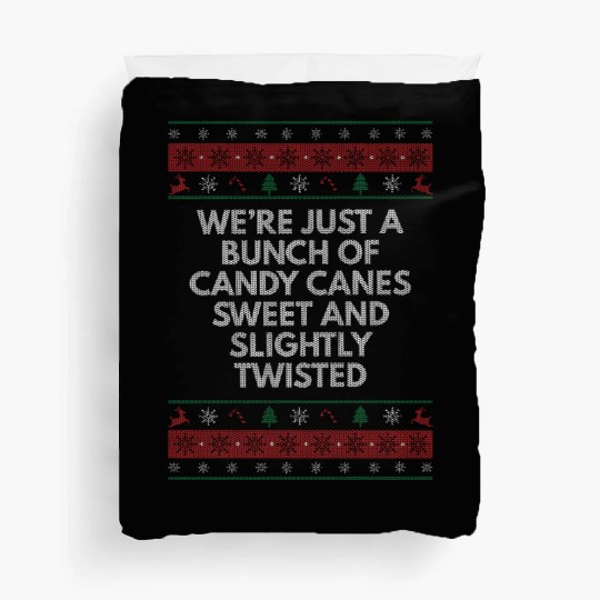 Were Candy Canes Sweet and Twisted Christmas Girlf Duvet Covers