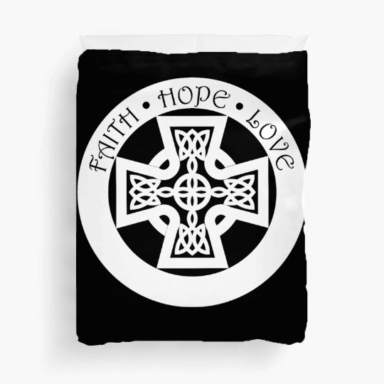 Timeless Celtic Cross With Celtic Knots Duvet Covers