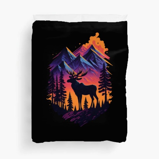 Moose in the Mountain Duvet Covers