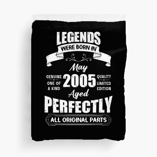 Legends Were Born In May 2005 Birthday Duvet Covers
