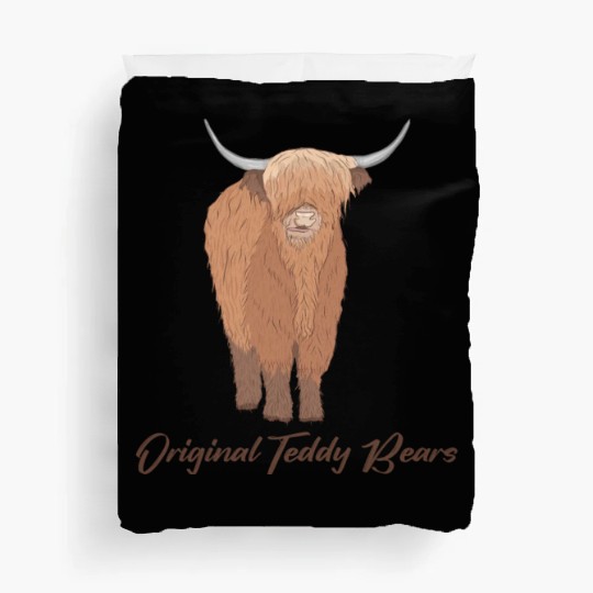 Original Teddy Bears Highland Cow Scottish Cattle Duvet Covers