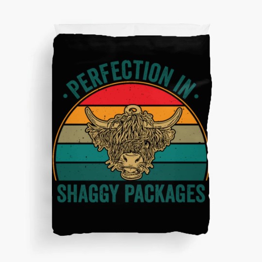 Perfection In Shaggy Packages Highland Cow Duvet Covers